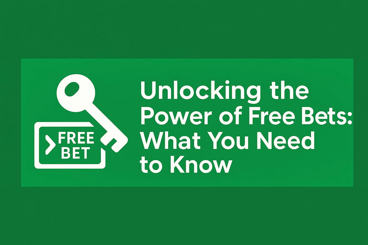 Unlocking the Power of Free Bets: What You Need to Know