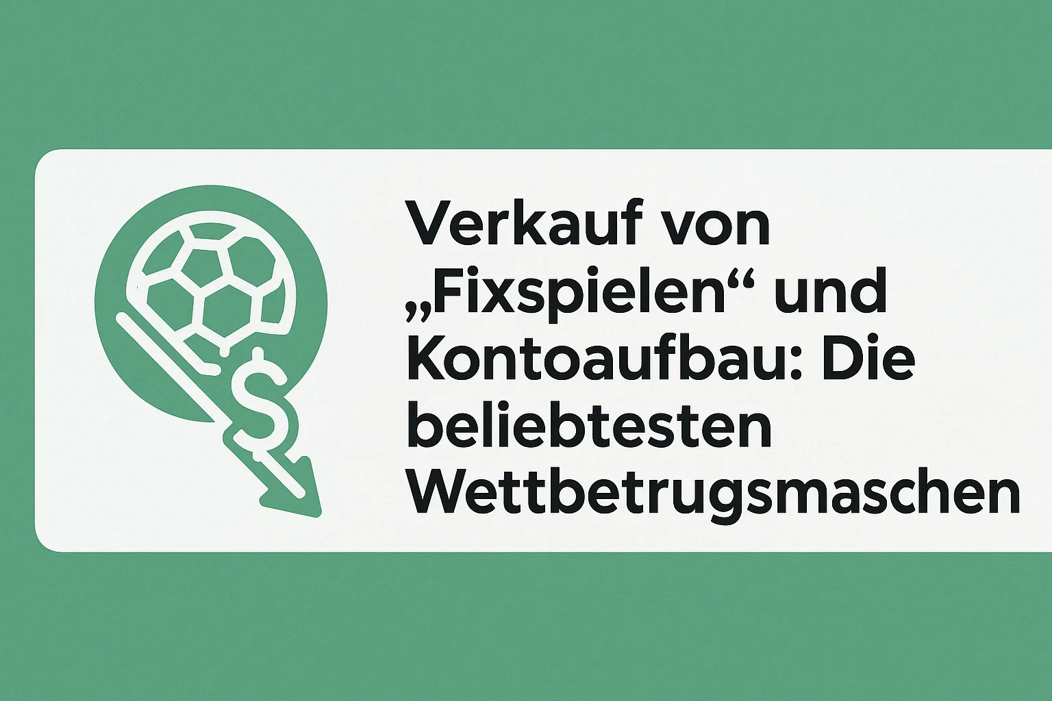 Verkauf von Fixspielen und Kontoaufbau: Die beliebtesten Wettbetrugsmaschen