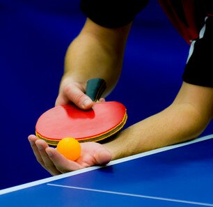 Service on table tennis